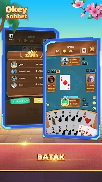 Okey Sohbet: 101 & batak — скриншот 2 Okey Sohbet: 101 & batak — скриншот 2