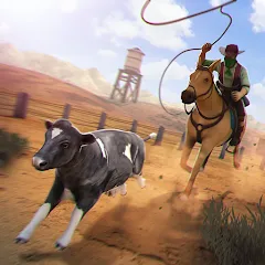 Взломанная Cowboys Horse Racing Derby на Андроид — Много денег