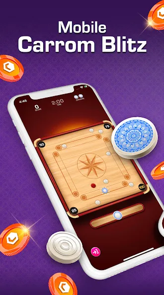 Carrom Blitz: Win Rewards — скриншот 1