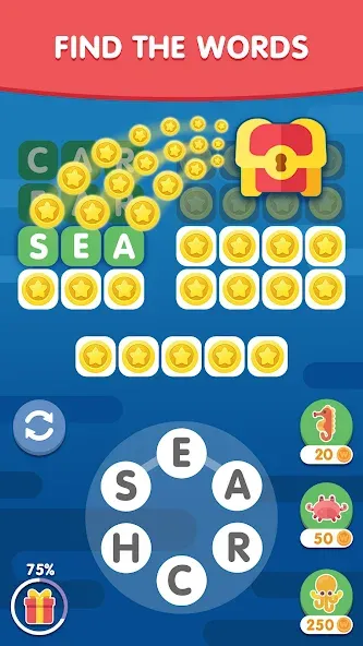 Word Search Sea: Word Puzzle — скриншот 1