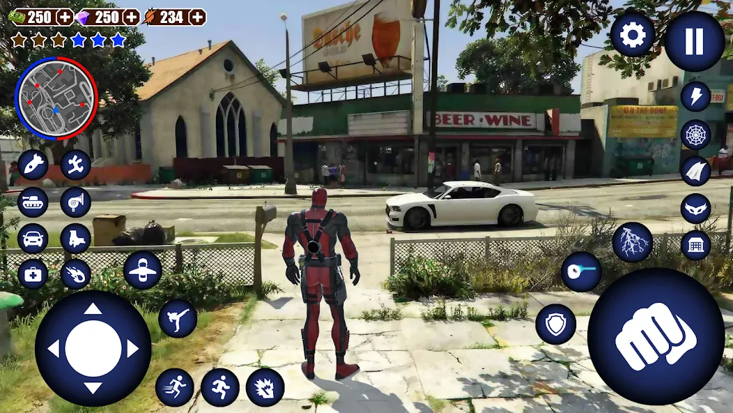 Miami Rope Hero Spider Game — скриншот 1