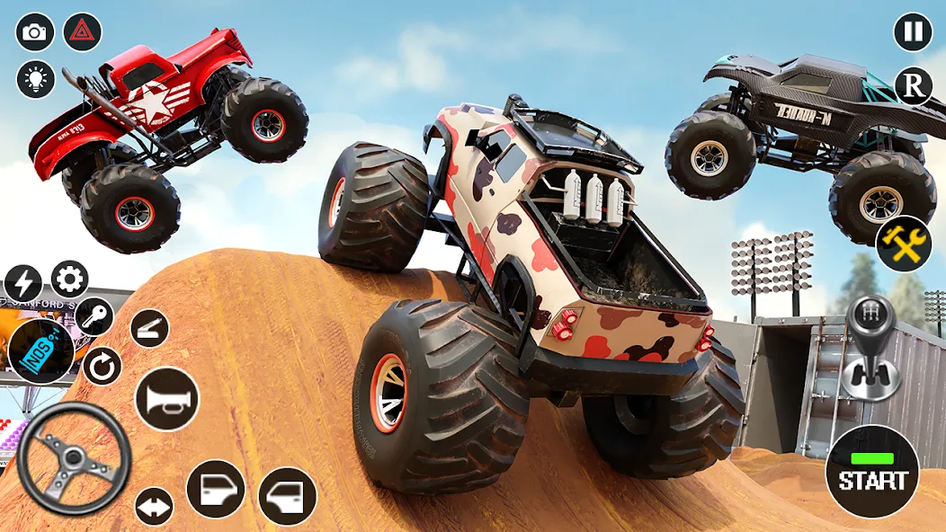 Fearless US Monster Truck Game — скриншот 3