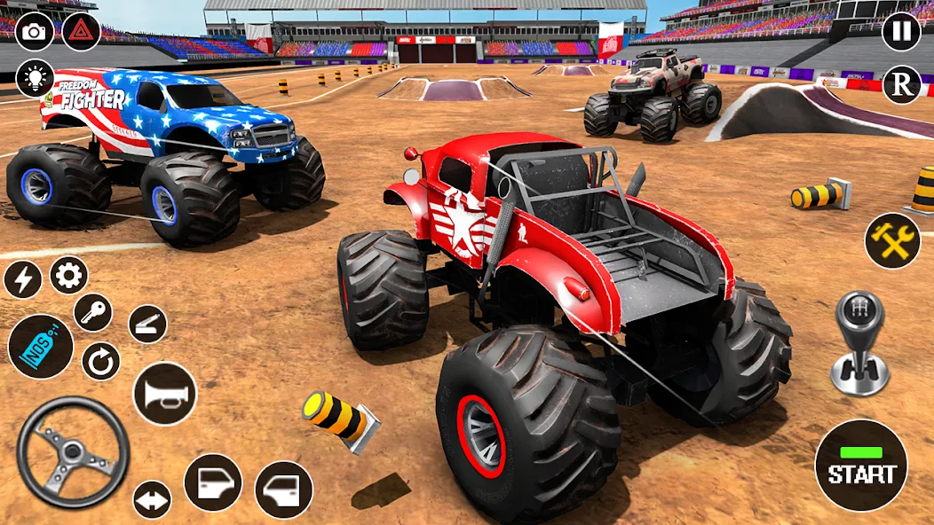 Fearless US Monster Truck Game — скриншот 5