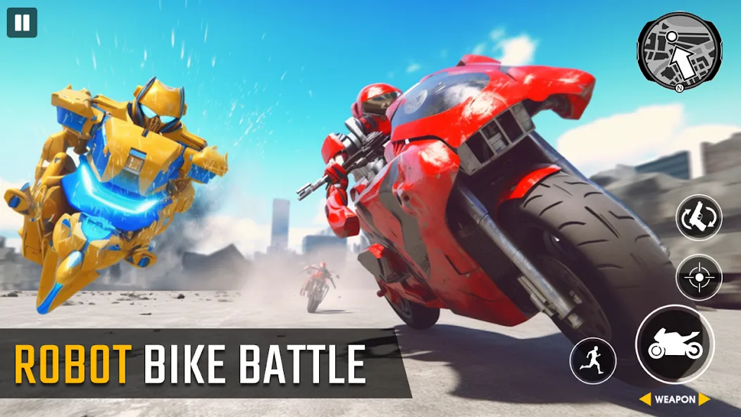 Real Robot Bike Transform Game — скриншот 5