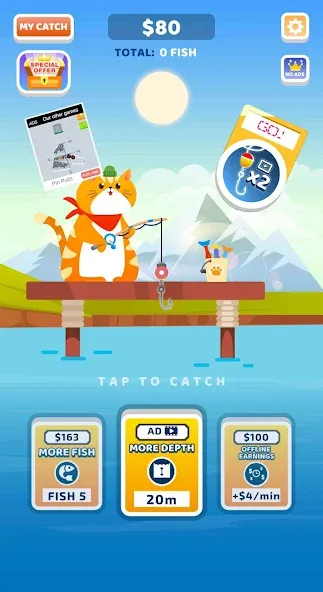 Idle Furry Fishing! — скриншот 1 Idle Furry Fishing! — скриншот 1
