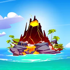 Скачать Volcano Island - Sim Game — МОД Много денег