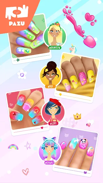 Girls Nail Salon - Kids Games — скриншот 5
