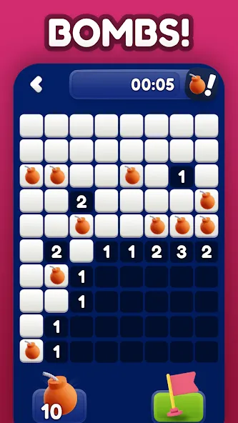 Minesweeper Bomb Mines Game — скриншот 3