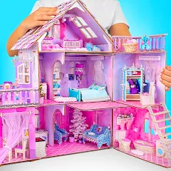 Взлом Doll House Design: Girl Games на Андроид — Много денег и без рекламы