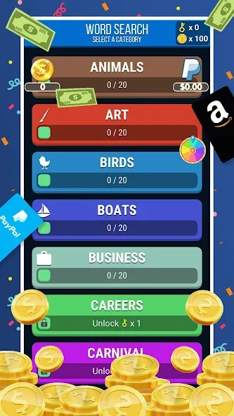 Make Money: Word Search — скриншот 1