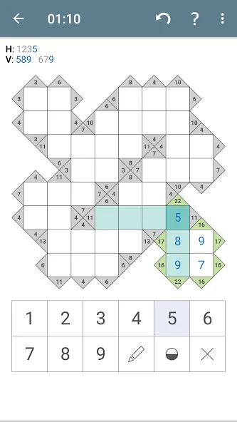 Kakuro (Cross Sums) — скриншот 1