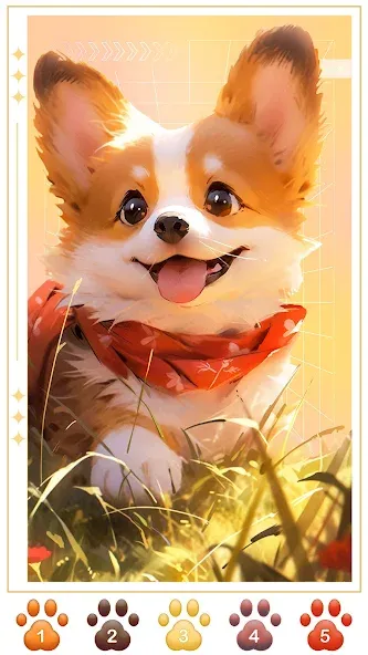 Dog Coloring, Color by number — скриншот 4