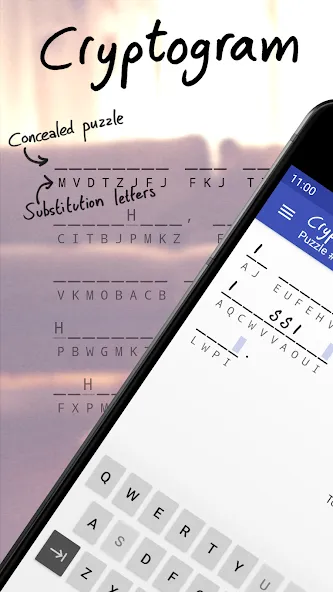 Cryptogram - puzzle quotes — скриншот 1