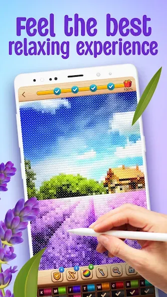 Cross-Stitch: Coloring Book — скриншот 1 Cross-Stitch: Coloring Book — скриншот 1