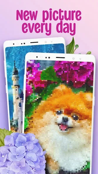 Cross-Stitch: Coloring Book — скриншот 3 Cross-Stitch: Coloring Book — скриншот 3
