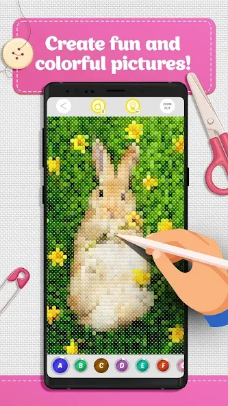 Cross Stitch Coloring Art — скриншот 3