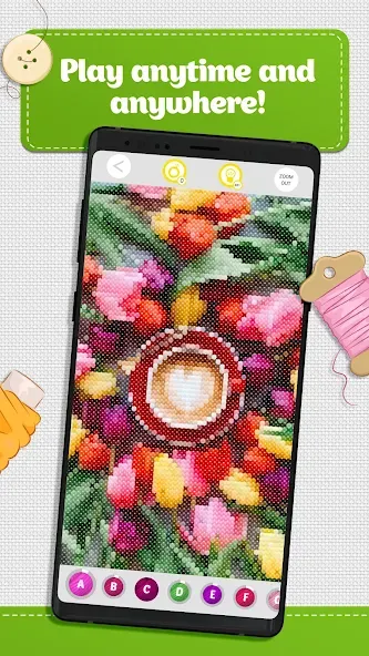 Cross Stitch Coloring Art — скриншот 5