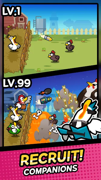Duck vs Chicken : Idle Defense — скриншот 2 Duck vs Chicken : Idle Defense — скриншот 2