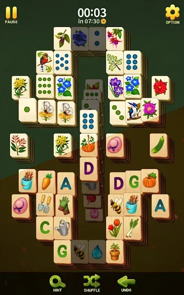 Mahjong Blossom Solitaire — скриншот 2