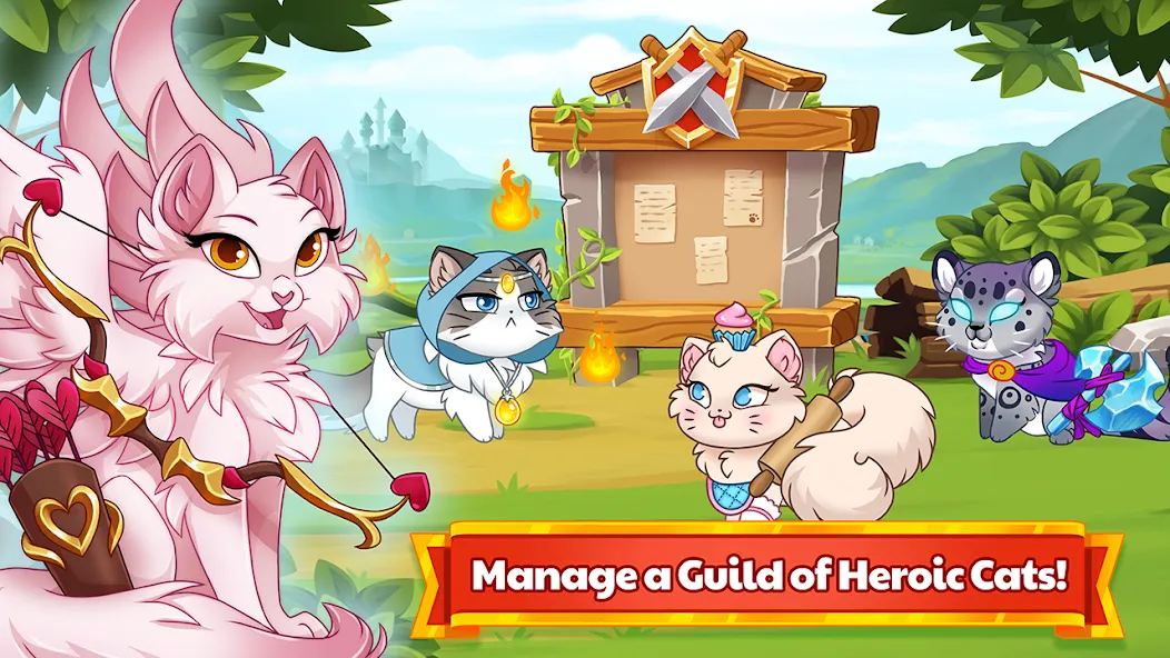 Castle Cats - Idle Hero RPG — скриншот 1