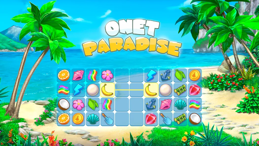 Onet Paradise: connect 2 tiles — скриншот 1