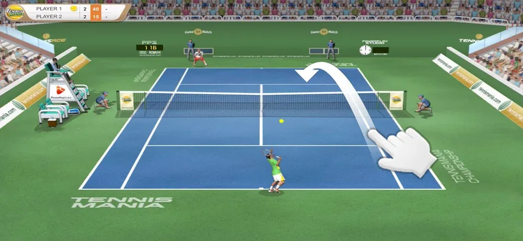 Tennis Mania Mobile — скриншот 1 Tennis Mania Mobile — скриншот 1