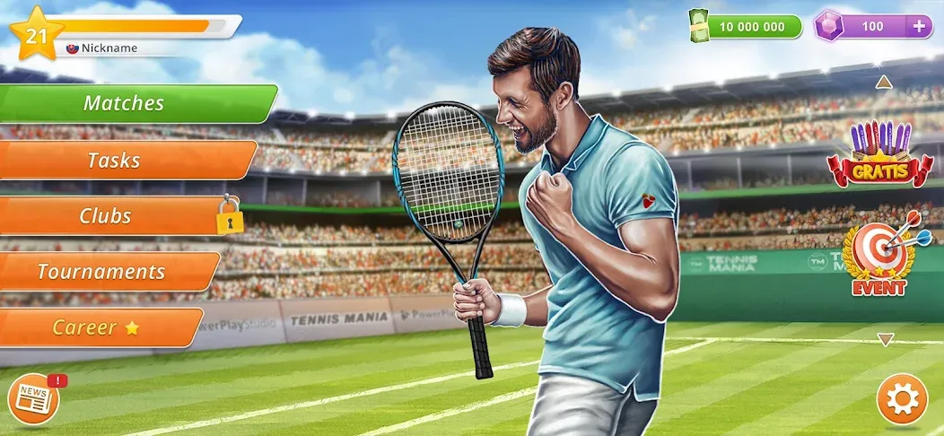 Tennis Mania Mobile — скриншот 2 Tennis Mania Mobile — скриншот 2