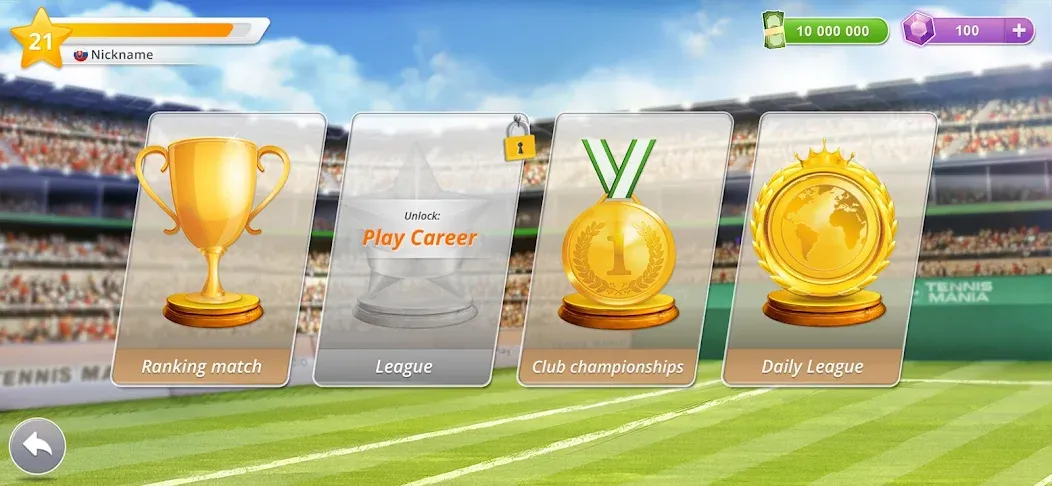 Tennis Mania Mobile — скриншот 4 Tennis Mania Mobile — скриншот 4
