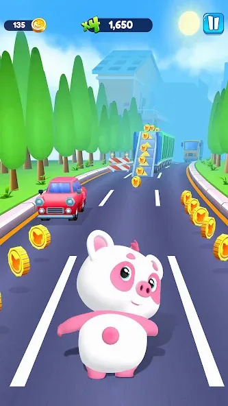 Piggy Panda Run: Fun Game — скриншот 1