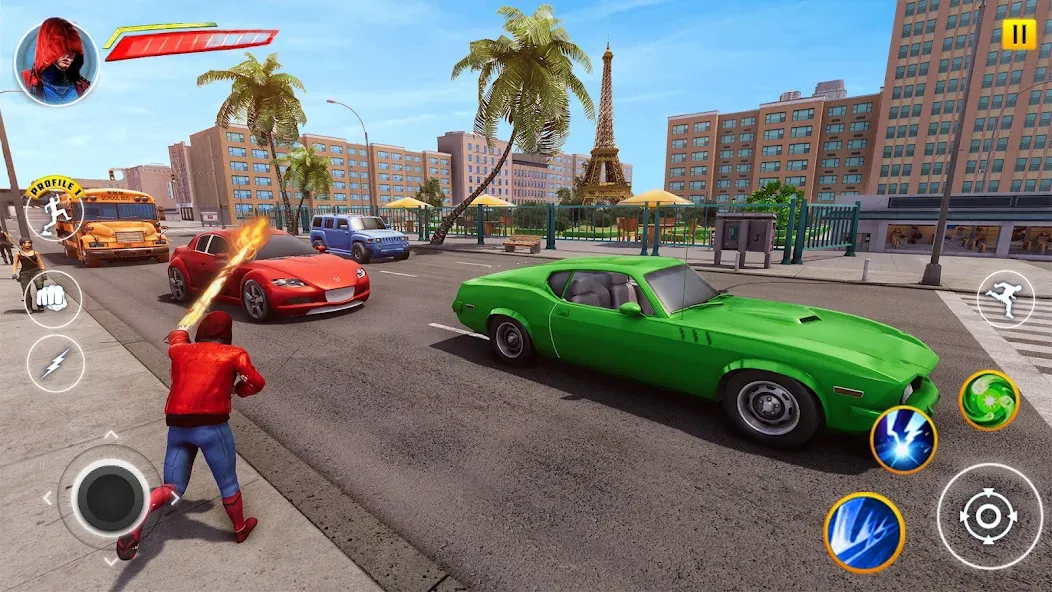 Incredible Flying SuperHero 3D — скриншот 2