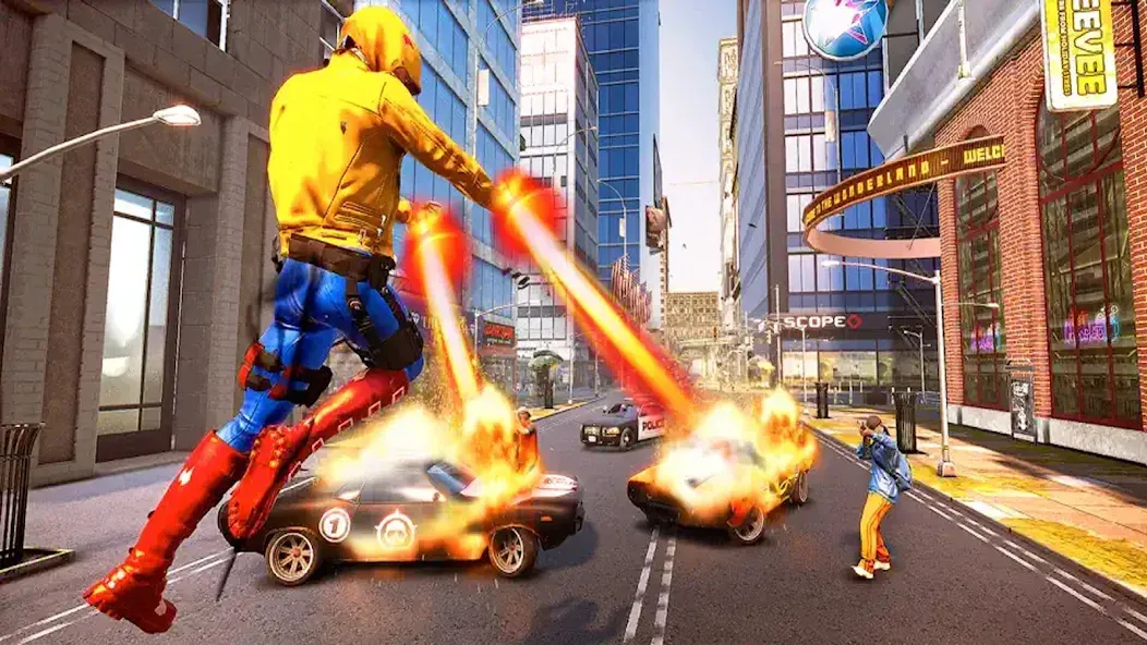 Incredible Flying SuperHero 3D — скриншот 3
