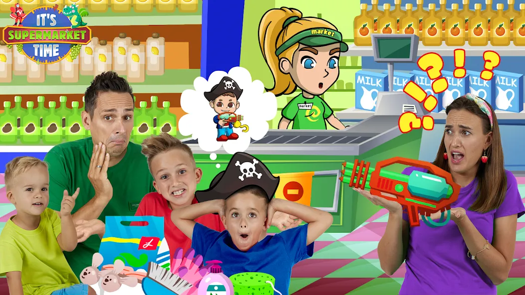 Vlad & Niki Supermarket game — скриншот 4