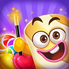 Взлом Lollipop Sweet Heroes Match3 на Андроид — Много денег и жизней