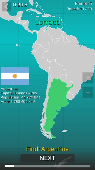 World Map Quiz — скриншот 1 World Map Quiz — скриншот 1