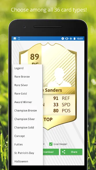 FUT Card Creator 23 — скриншот 4 FUT Card Creator 23 — скриншот 4