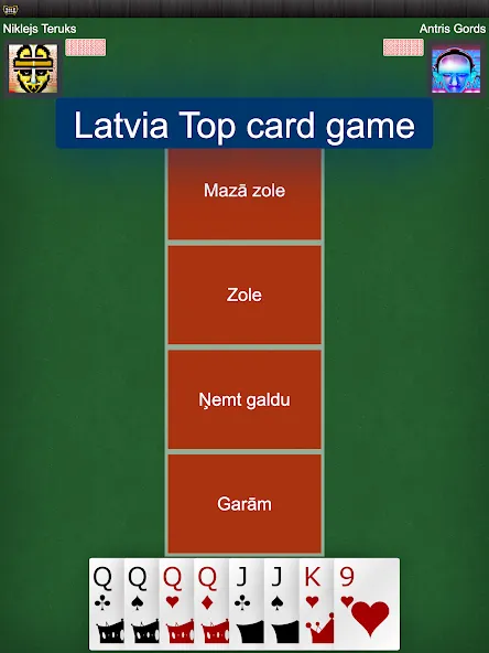 Latvian card game: RaccoonZole — скриншот 5