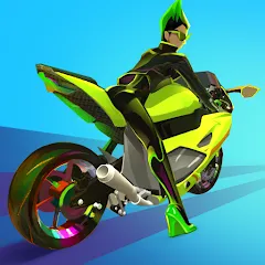 Скачать взломанную Wild Wheels: Bike Racing — Много денег и всё разблокировано