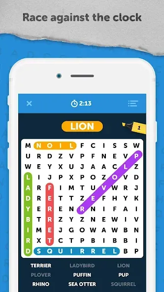 Infinite Word Search Puzzles — скриншот 1 Infinite Word Search Puzzles — скриншот 1
