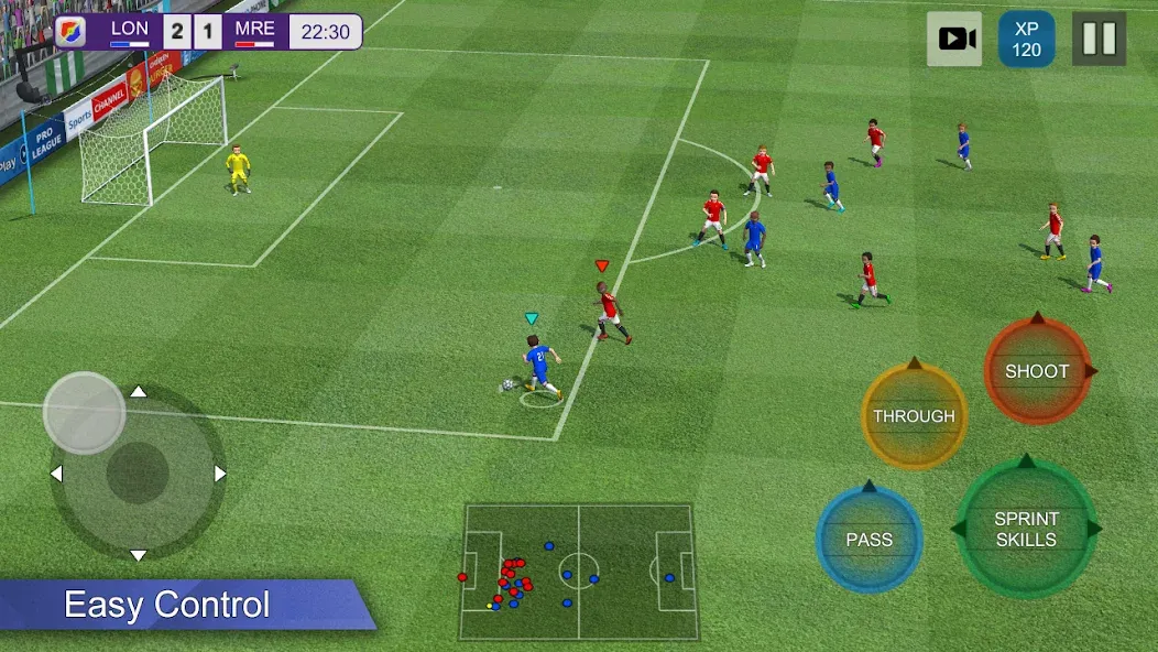 Pro League Soccer — скриншот 1