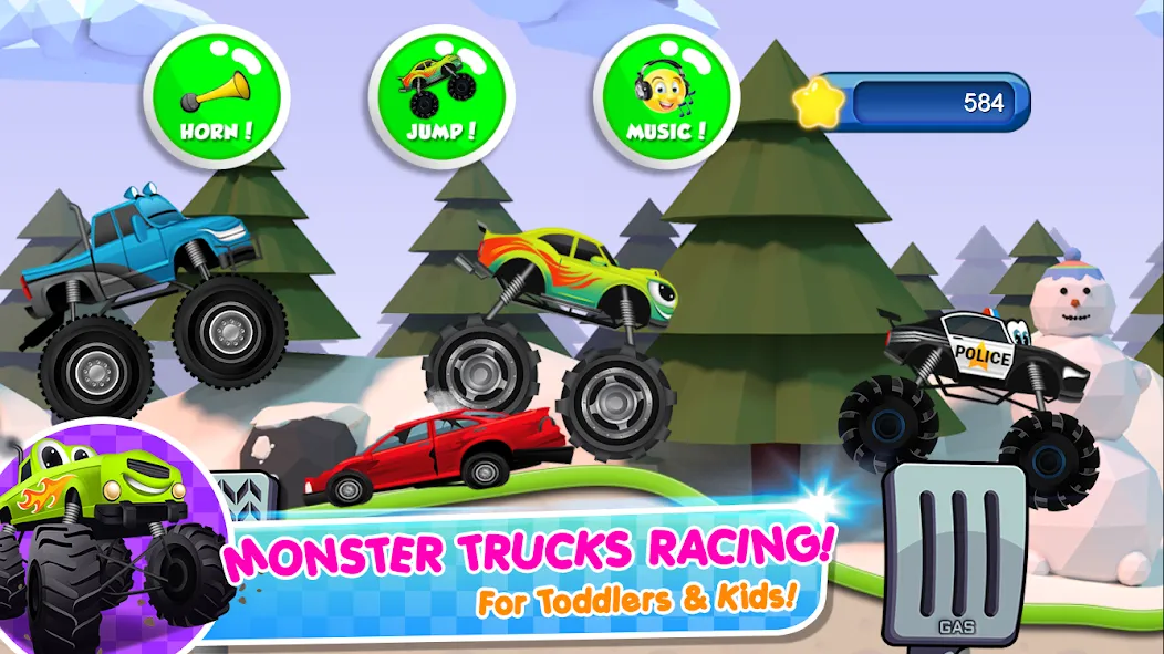 Monster Trucks Game for Kids 2 — скриншот 1