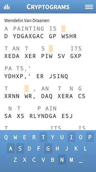 Cryptograms · Decrypt Quotes — скриншот 1 Cryptograms · Decrypt Quotes — скриншот 1
