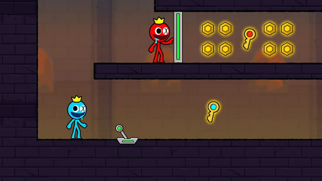 Red and Blue Stickman 2024 — скриншот 1