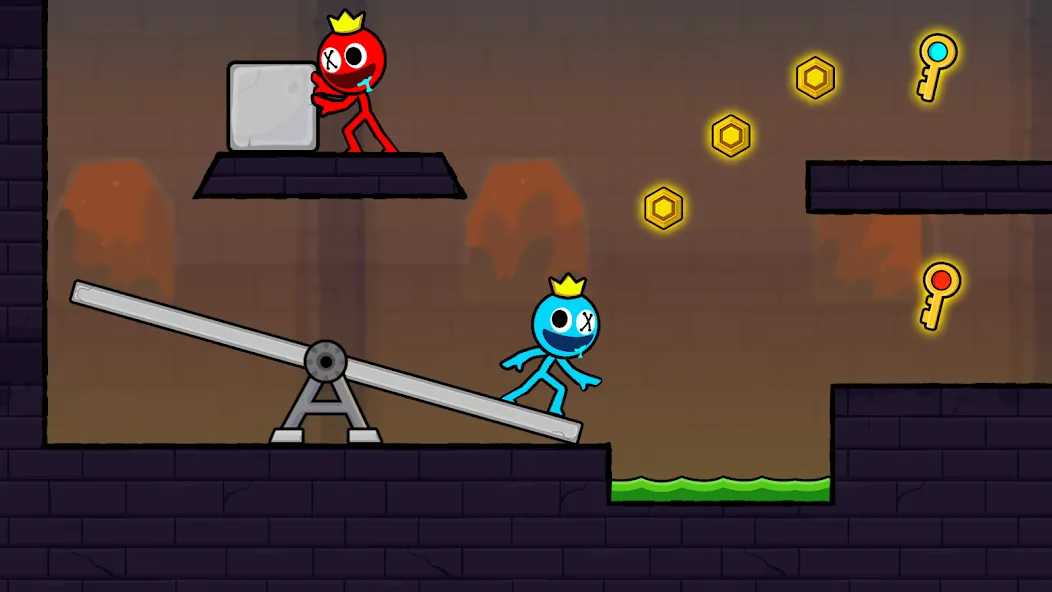 Red and Blue Stickman 2024 — скриншот 2