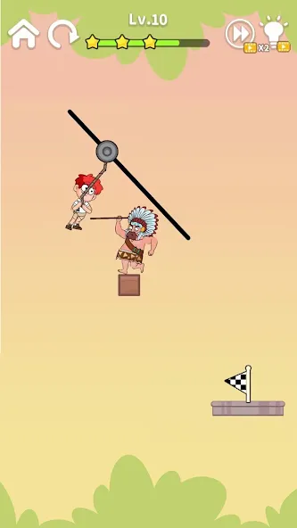 Zipline Rescue: Physics Game — скриншот 1 Zipline Rescue: Physics Game — скриншот 1