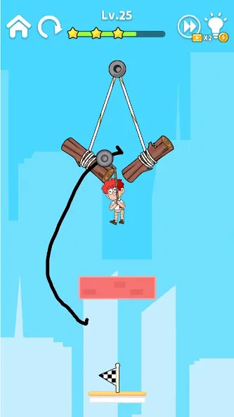 Zipline Rescue: Physics Game — скриншот 5