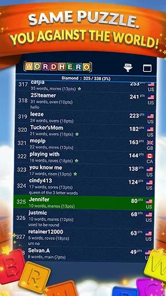 WordHero : word finding game — скриншот 4