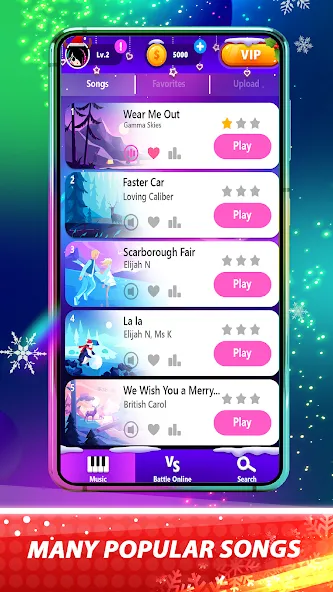 Magic Pink Tiles: Piano Game — скриншот 3