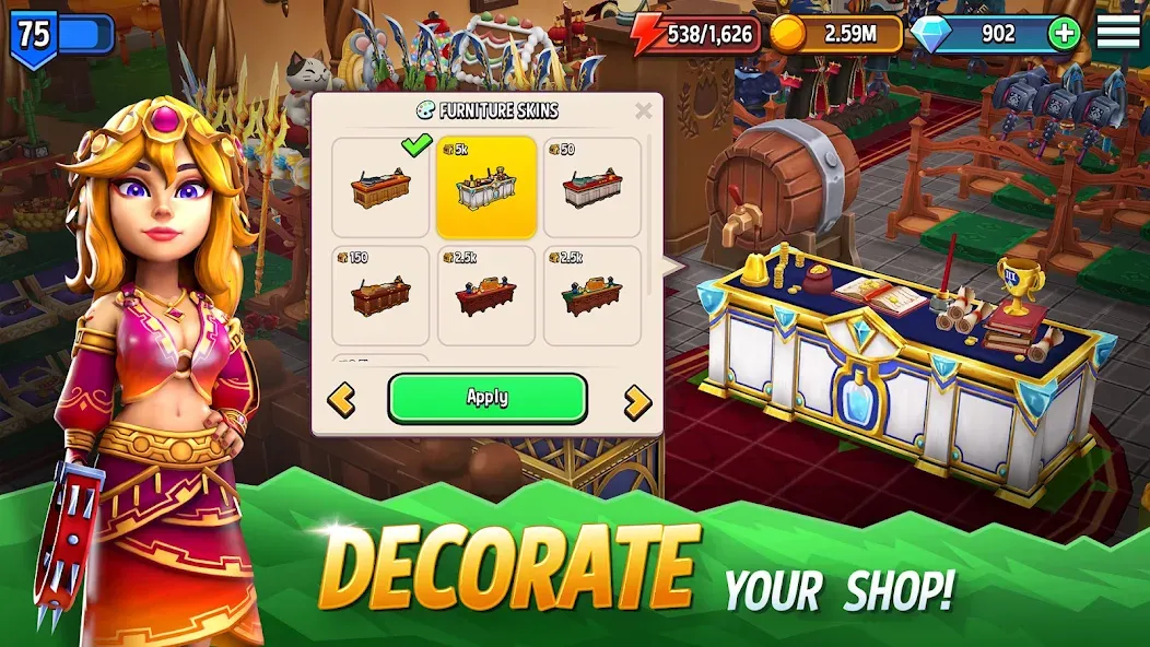 Shop Titans: RPG Idle Tycoon — скриншот 3