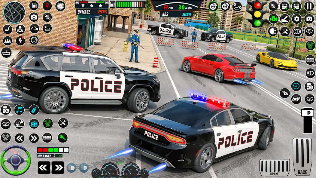 US Police Car Parking - King — скриншот 2