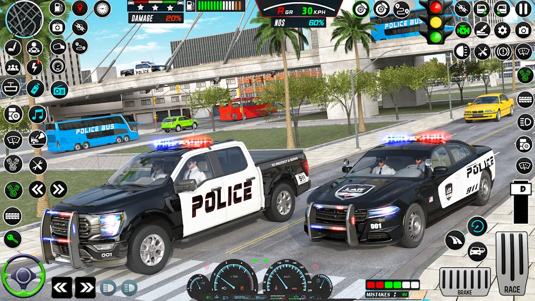 US Police Car Parking - King — скриншот 4